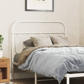 Headboard White Steel Tall Single Bed Durable Bed Headb...