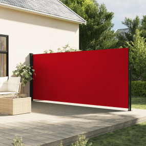 Retractable Side Awning Red Polyester with PU coating 7...