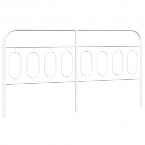 Headboard White Steel Tall Double Bed Durable Headboard