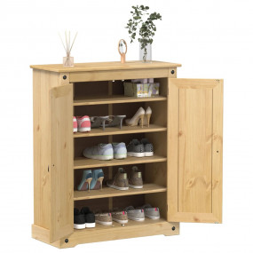 Shoe Cabinet Honey Solid pine wood, engineered wood, me...
