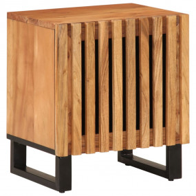 Bedside Cabinet Natural wood and black