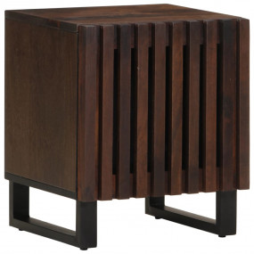 Bedside Cabinet Brown Solid mango wood, engineered wood...