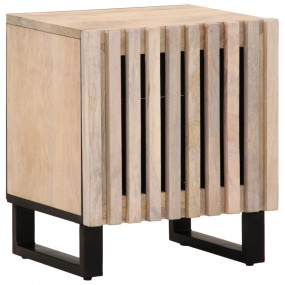 Bedside Cabinet Bleached Mango Wood