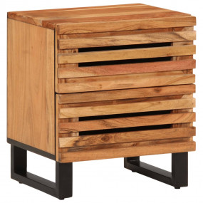 Bedside Cabinet Set of 2 Natural wood