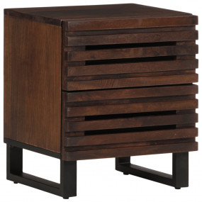 Bedside Cabinet Brown Solid mango wood, engineered wood...