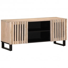 TV Cabinet White Solid mango wood Medium TV Cabinet Rec...