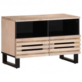 TV Cabinet White Solid mango wood Medium TV Cabinet Rec...