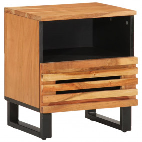 Nightstand Natural wood Solid Acacia wood Small