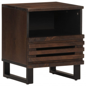 Bedside Cabinet Brown Solid mango wood Small Bedside Ca...