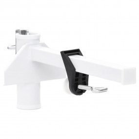 Umbrella Clamp White Steel Compact Balcony/Fence Mounti...