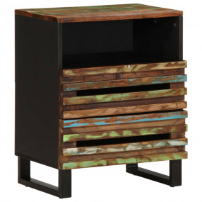 Bedside Cabinet Reclaimed wood finish Solid acacia wood...