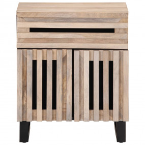 Bedside Cabinet Natural Mango Wood Solid Mango Wood Med...
