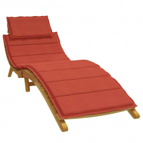 Sun Lounger Cushion Melange Red 100% Polyester 73.2 x 2...