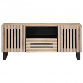 TV Cabinet Bleached Mango Solid Mango Wood, Steel Mediu...