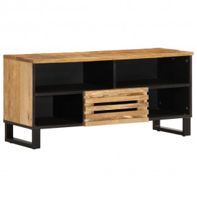 TV Cabinet Rough Mango Wood and Steel Solid Mango Wood ...