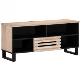 TV Cabinet Bleached mango wood Solid mango wood and ste...