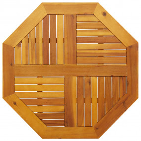 Table Top Natural wood color Solid acacia wood 31.5 in ...
