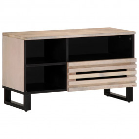 TV Cabinet Bleached Mango Wood Solid Mango Wood, Steel ...