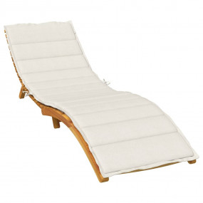 Sun Lounger Cushion Melange Cream 100% Polyester 78.7 x...