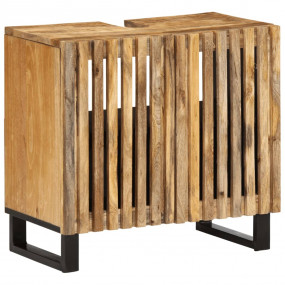 Bathroom Sink Cabinet Brown Solid mango wood and iron