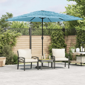 Garden Parasol Blue Polyester Large Adjustable Armrests