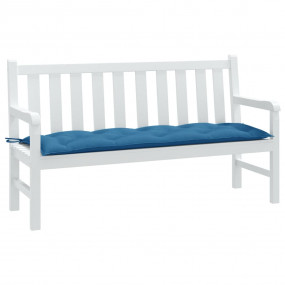 Garden Bench Cushion Melange Blue Fabric (100% polyeste...