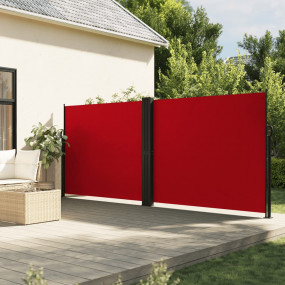 Retractable Side Awning Red 100% polyester with PU coat...