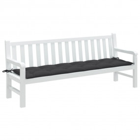 Garden Bench Cushion Melange Anthracite 100% Polyester