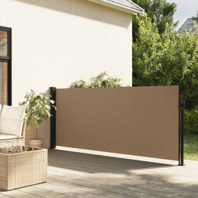 Retractable Side Awning Taupe 100% polyester with PU co...