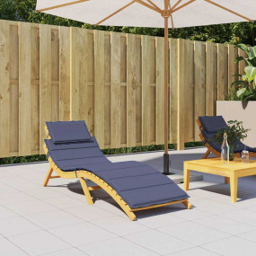 Sun Lounger Cushion Navy Blue Oxford fabric (100% polye...