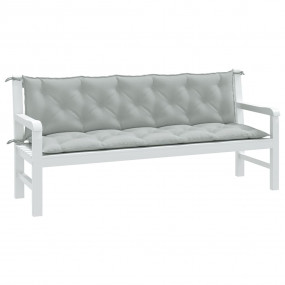 Garden Bench Cushion Melange light grey 100% polyester
