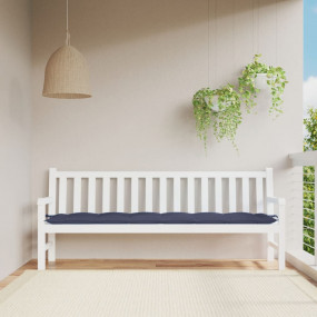 Garden Bench Cushion Navy blue Oxford fabric (100% poly...
