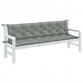 Garden Bench Cushion Melange Light Grey 100% Polyester