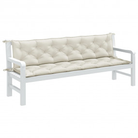 Garden Bench Cushion Melange cream 100% polyester 79x20...