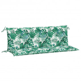 Garden Bench Cushion Set of 2 Leaf pattern Oxford fabri...