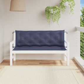Garden Bench Cushion Set of 2 Navy Blue