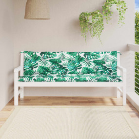 Garden Bench Cushion Set of 2 Leaf Pattern