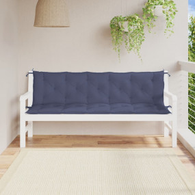 Garden Bench Cushion Set of 2 Navy blue Oxford fabric L...