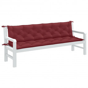 Garden Bench Cushion Melange wine red 100% polyester