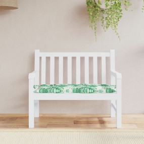 Garden Bench Cushion Green and White Oxford fabric (100...