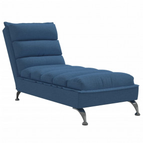 Chaise Lounge Blue Fabric (100% polyester), Plywood, Ch...