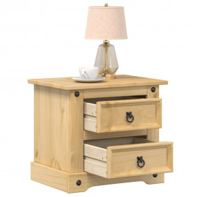 Nightstand Honey wax Solid pine wood, metal 20.9 x 15.4...