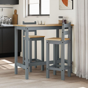 Bar Chair Grey Solid pine wood with a honey wax finish ...