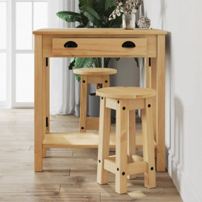 Bar Stool Honey Solid pine wood Medium Minimalistic Bar...