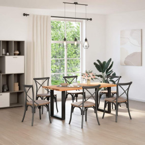 Table Top Light Brown Solid Oak Wood Large Table Top