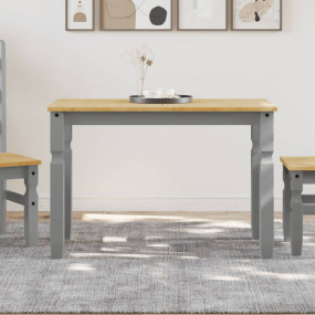 Dining Table Grey Solid pinewood with honey wax finish ...