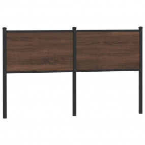 Headboard Brown Oak Engineered Wood and Steel 53.1 in w...