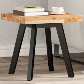 Table Top Natural Solid acacia wood 15.7 x 15.7 in Dura...