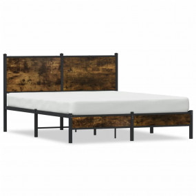 Bed Frame Smoked oak Steel, engineered wood 54x75 in Mo...