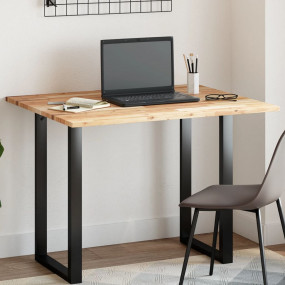 Table Top Natural Wood Solid Acacia wood 39.4 x 31.5 in...